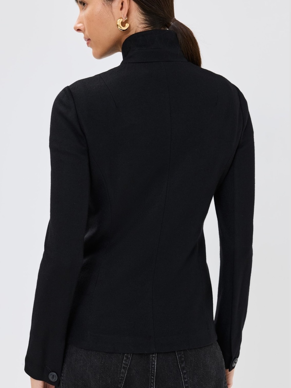 rag & bone Navy Stand-Collar Wool Jacket - Picture 3 of 3
